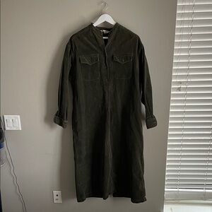 Eddie Bauer Forest Green Corduroy Dress